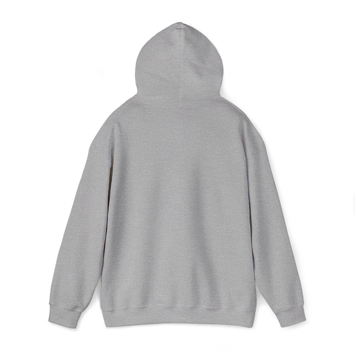 Nobody Runs Better Than The Pro embroidered poker hoodie in sport grey, back view, alternate angle